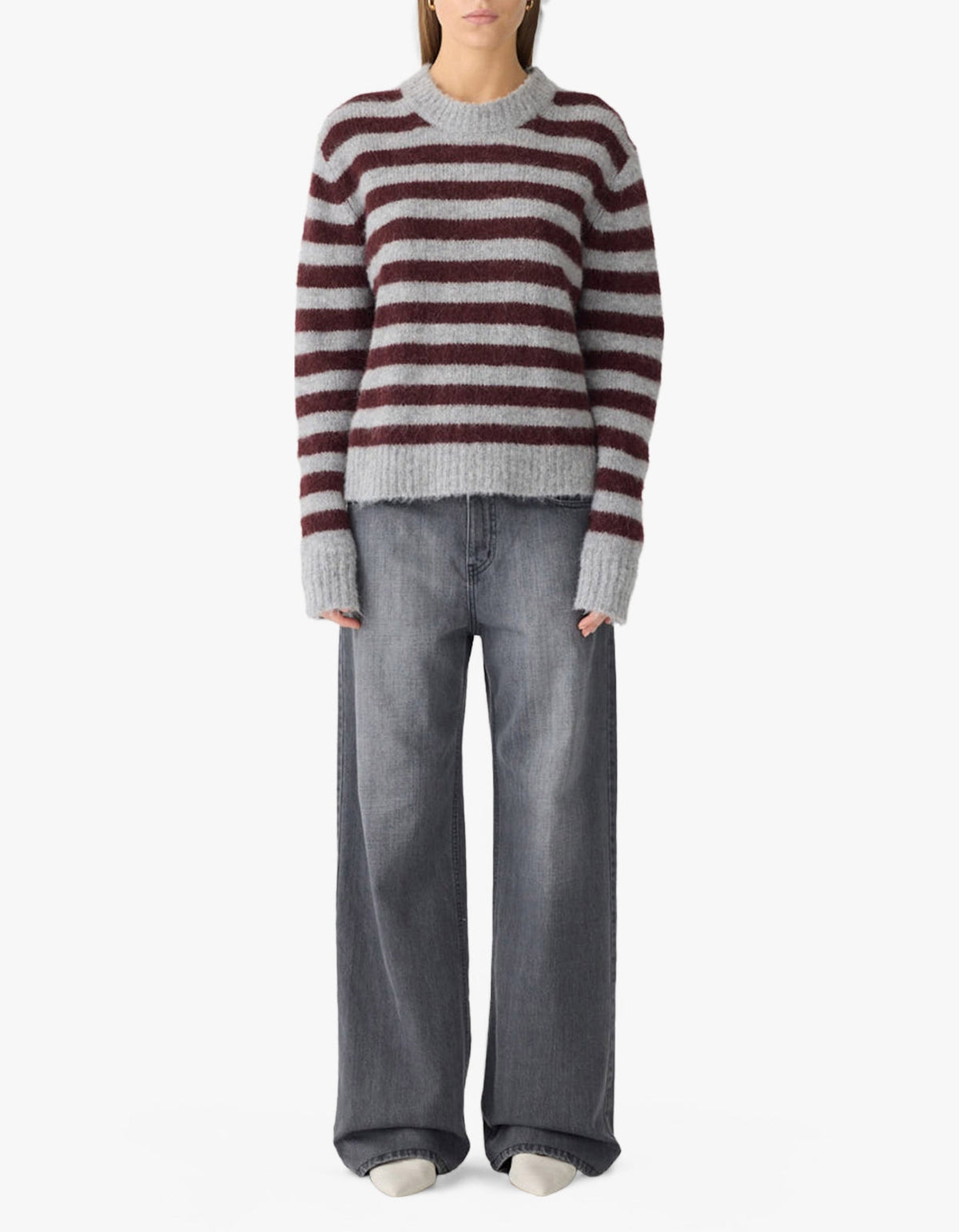 Wool Stripe Alpaca Knit - Partridge