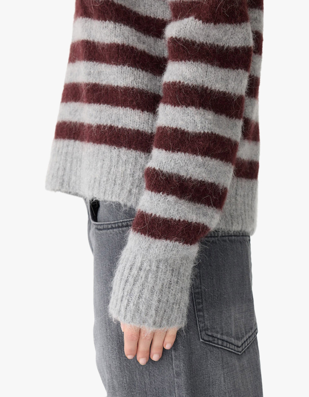 Wool Stripe Alpaca Knit - Partridge