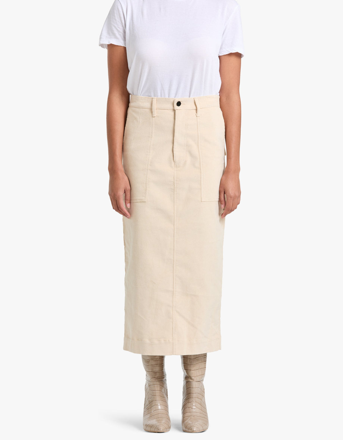 Cord Utility Skirt - Light Tan