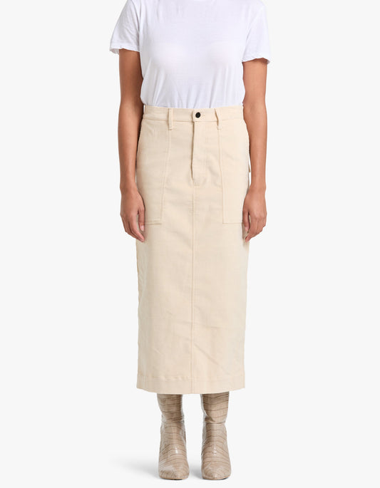 Cord Utility Skirt - Light Tan