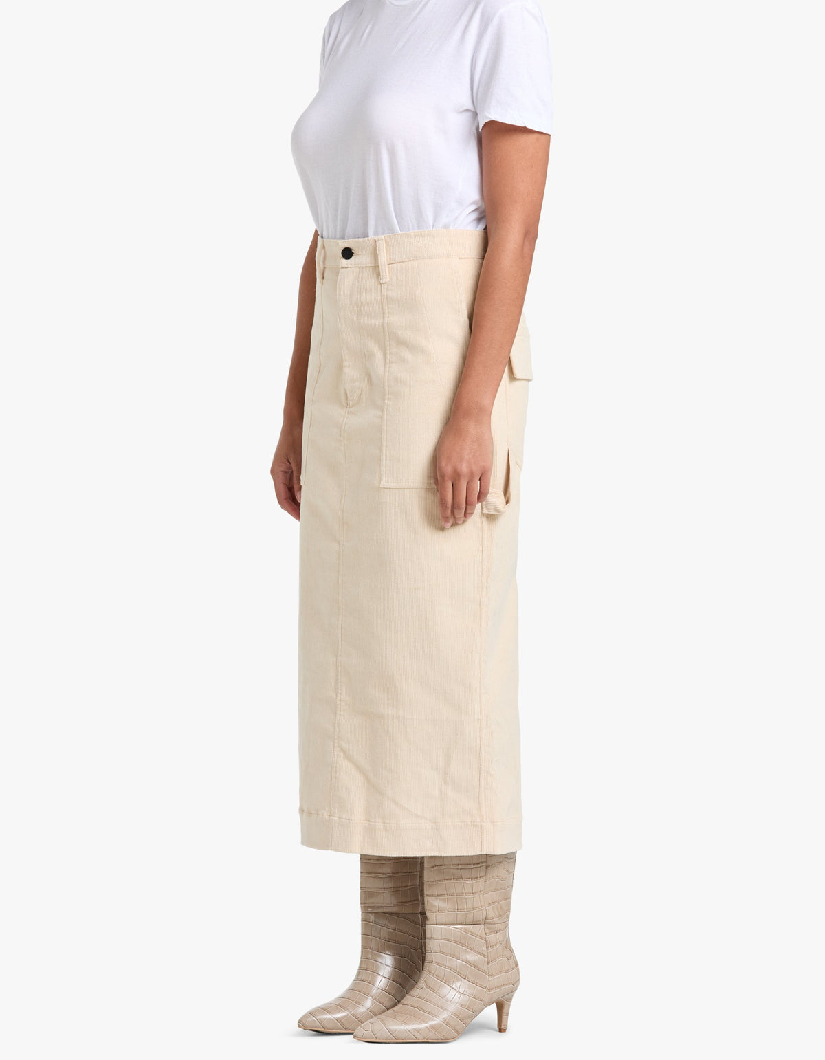 Cord Utility Skirt - Light Tan
