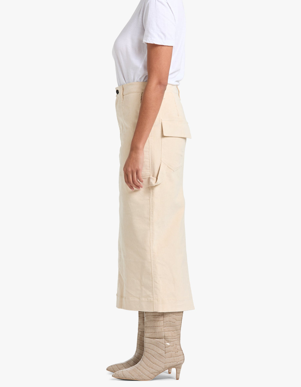 Cord Utility Skirt - Light Tan