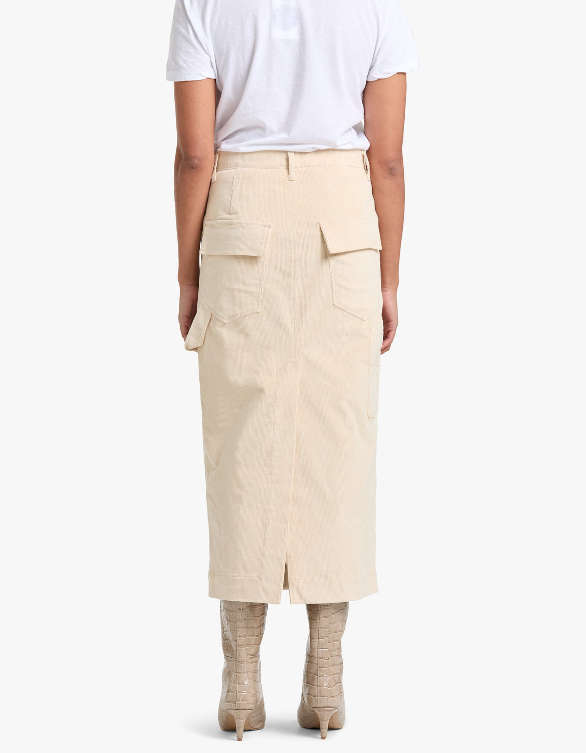 Cord Utility Skirt - Light Tan
