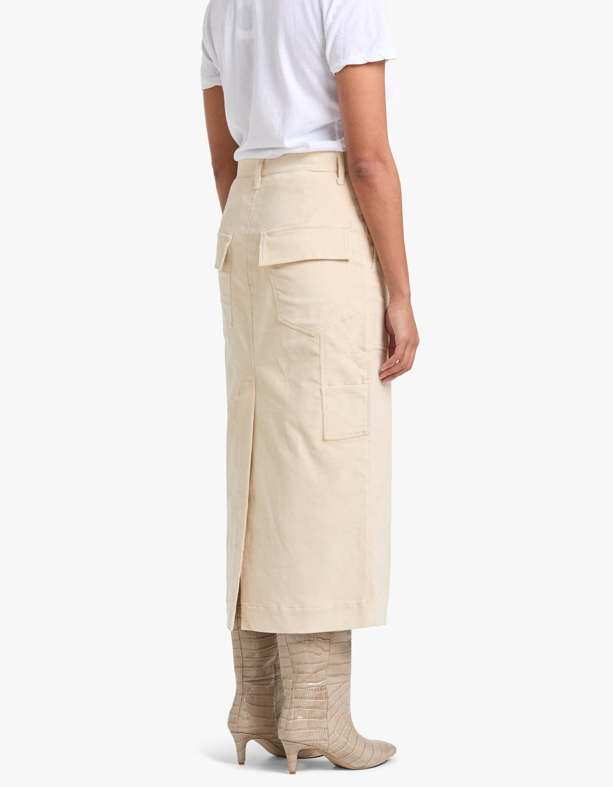 Cord Utility Skirt - Light Tan