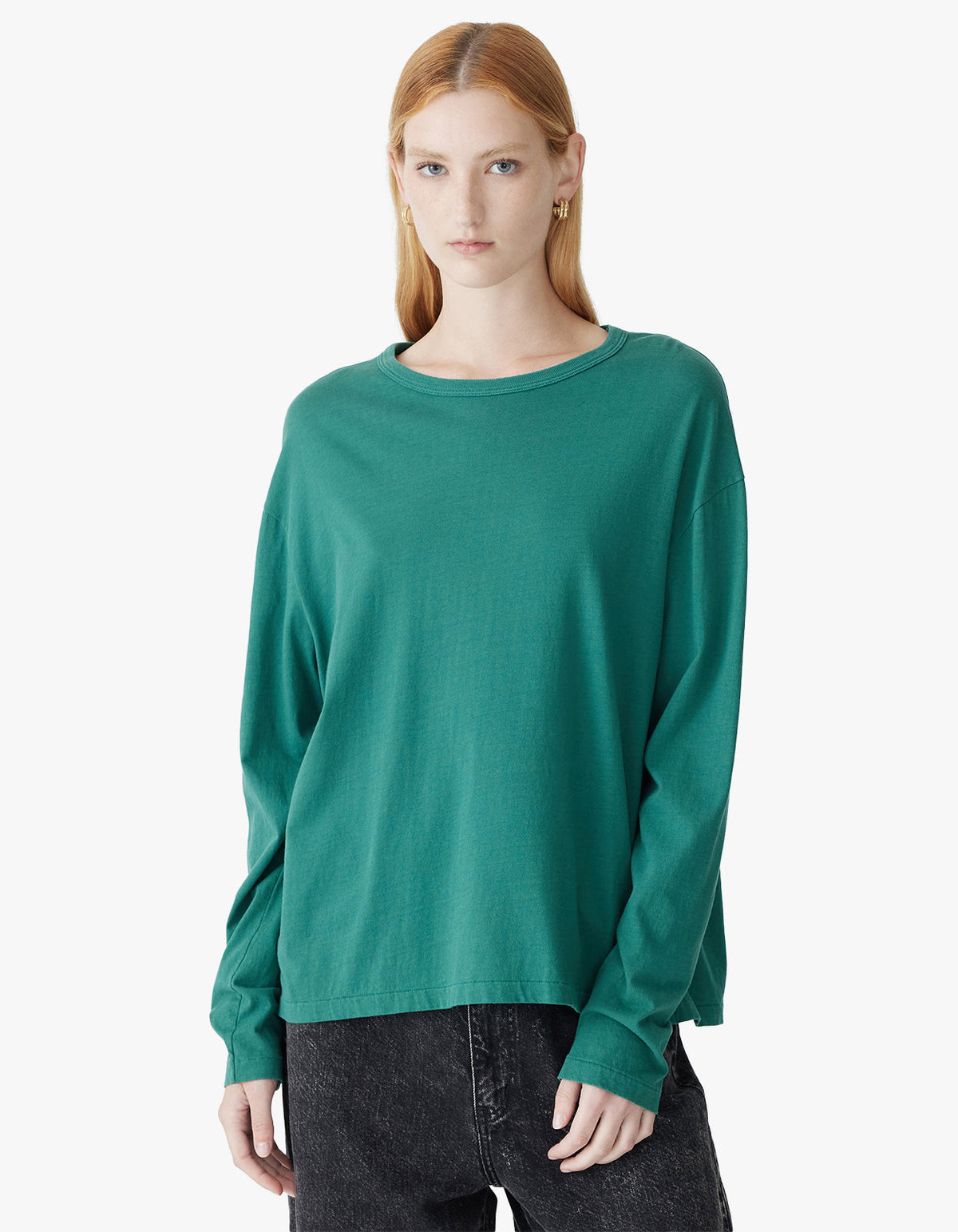 Boyfriend Htg L/S T.Shirt - Pine