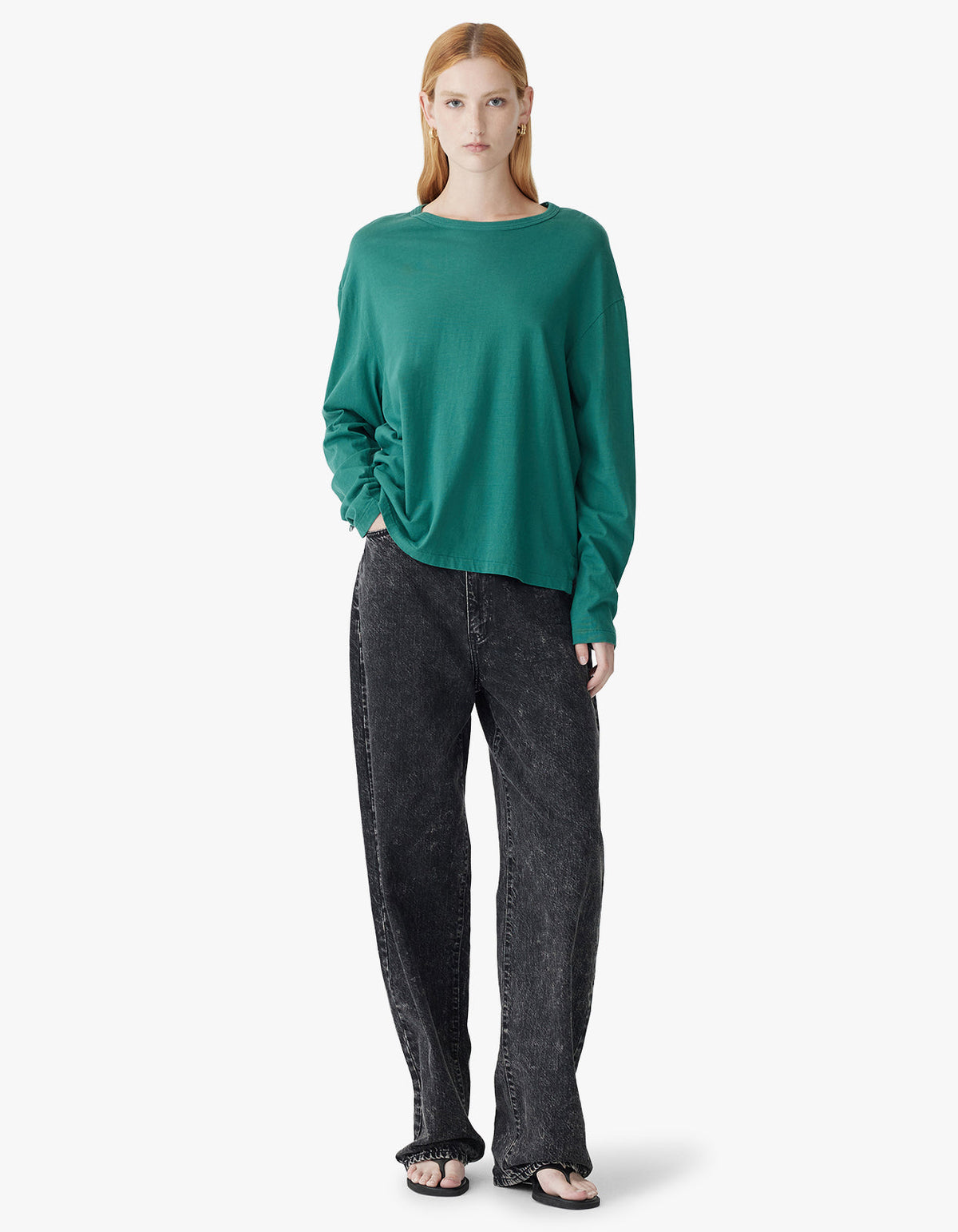 Boyfriend Htg L/S T.Shirt - Pine