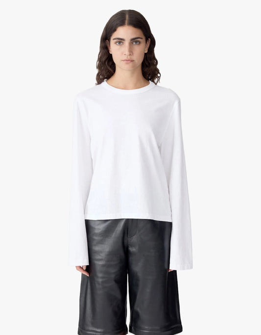 Wide Long Sleeve T-Shirt - White