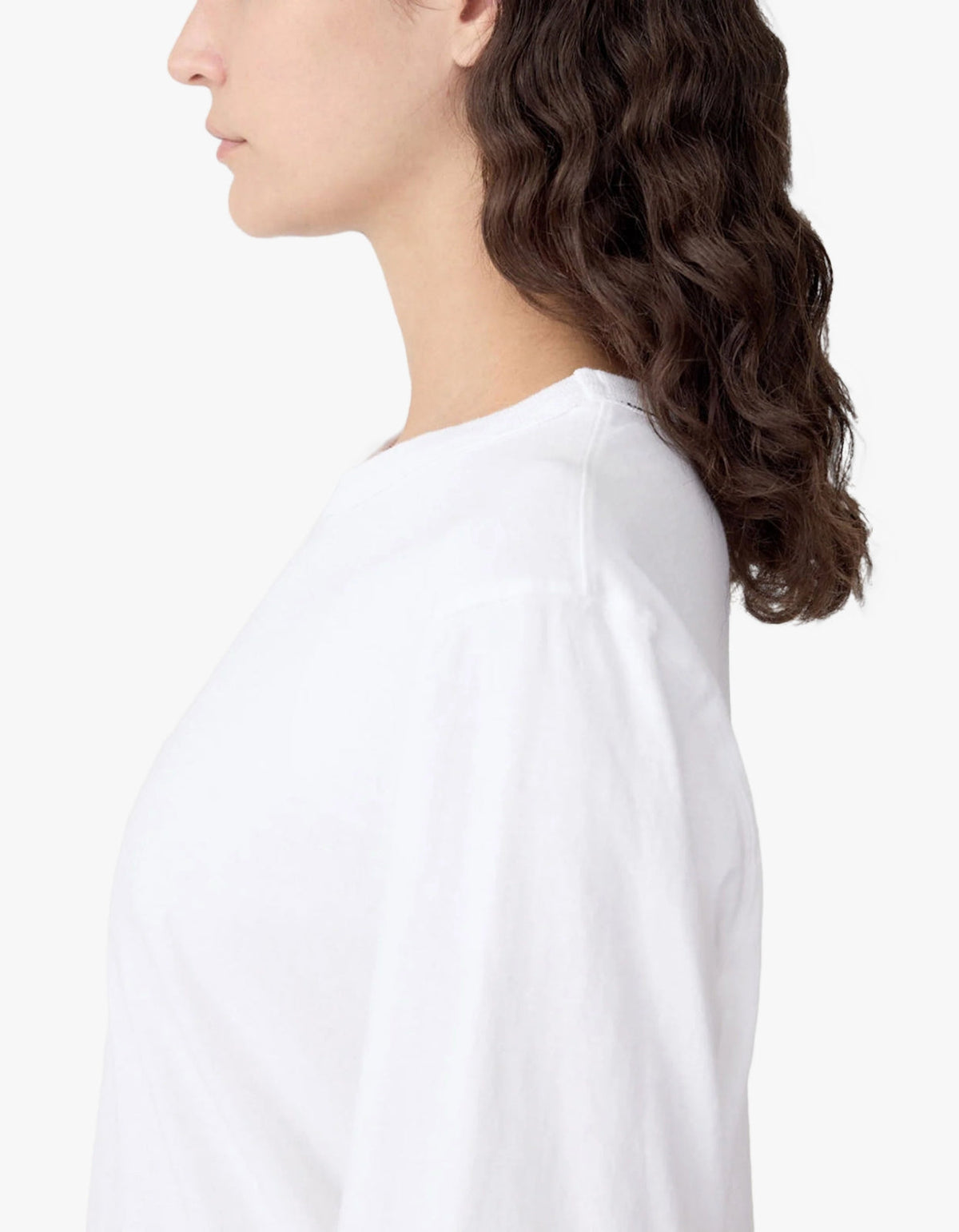 Wide Long Sleeve T-Shirt - White