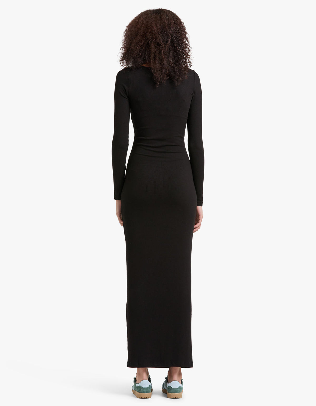 Nina Square Neck Maxi Dress - Black