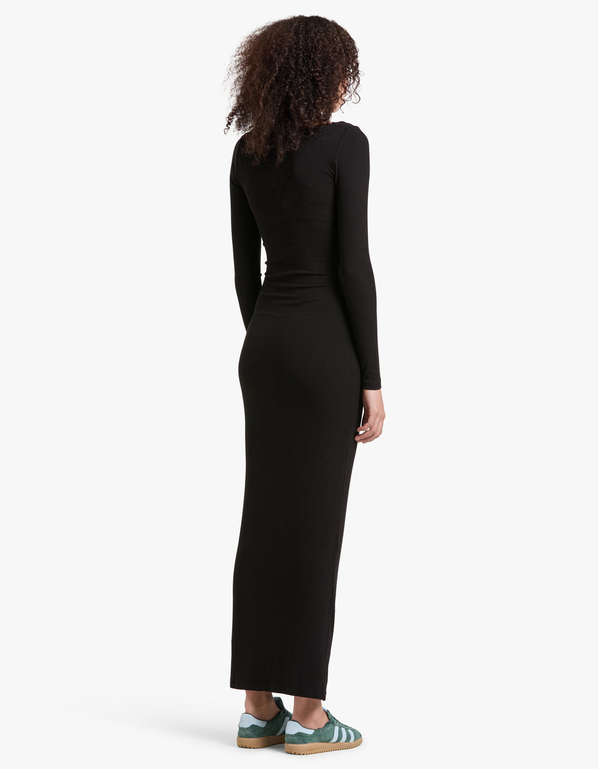 Nina Square Neck Maxi Dress - Black