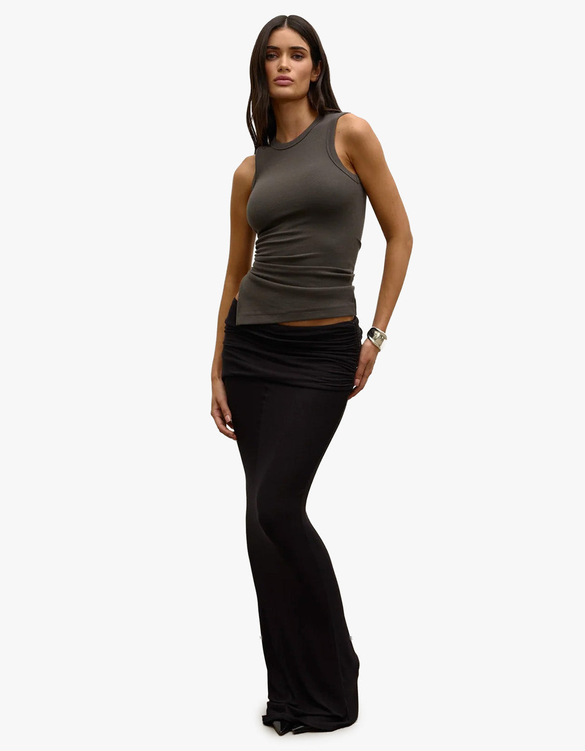 Lana Rouched Tank - Smoke