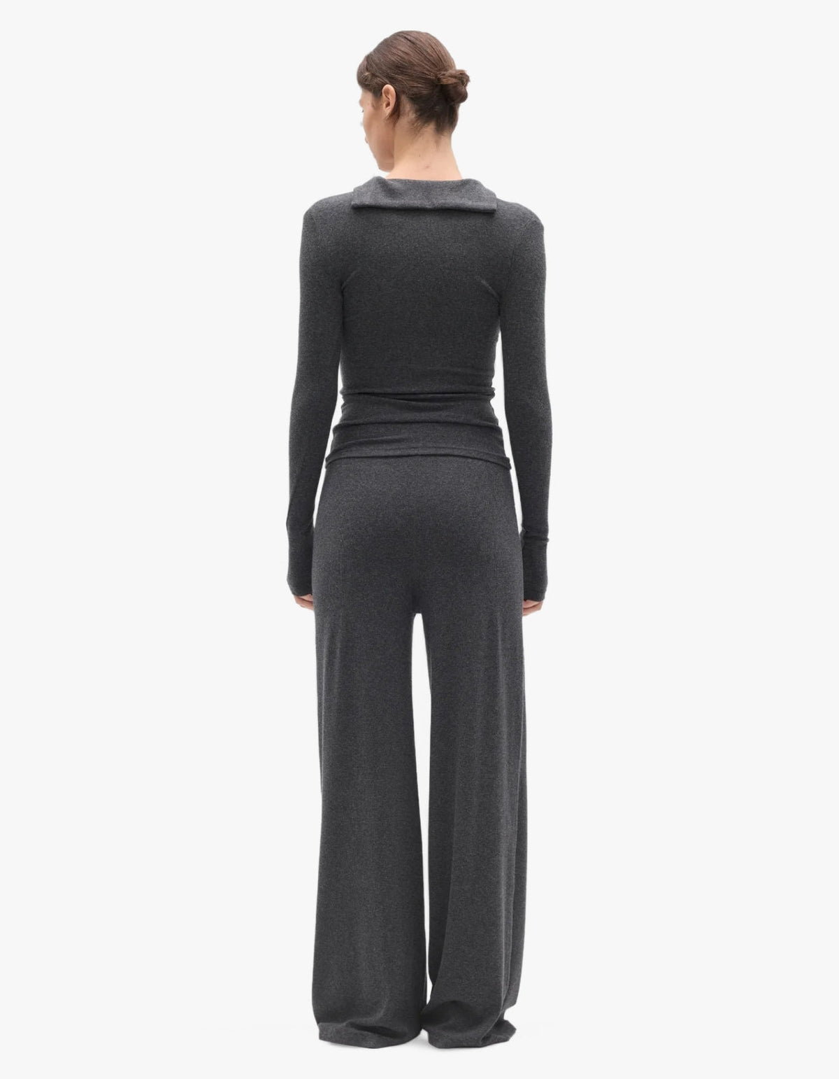 Saffron Top - Dark Heather Grey