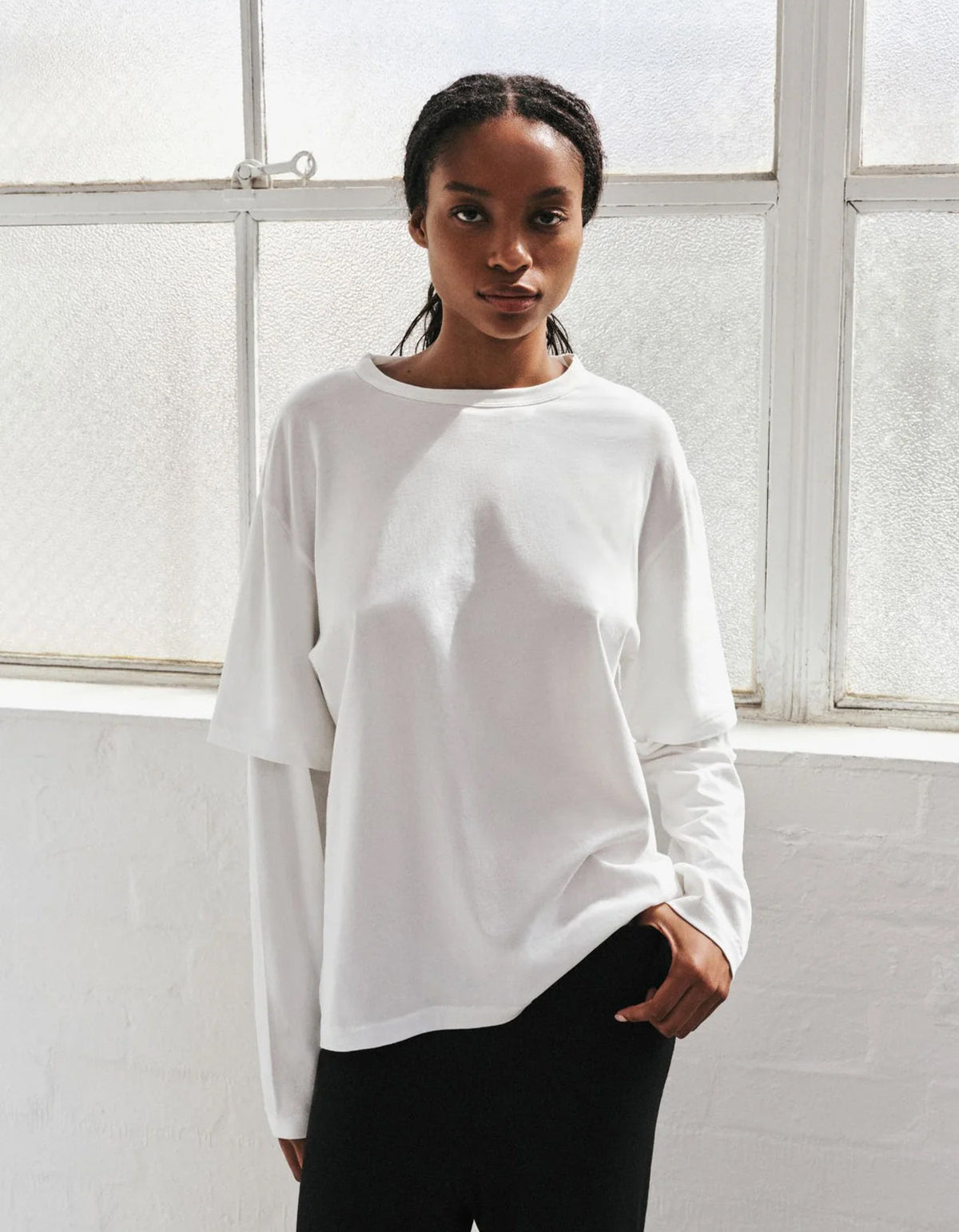 Pax Long Sleeve Tee - White