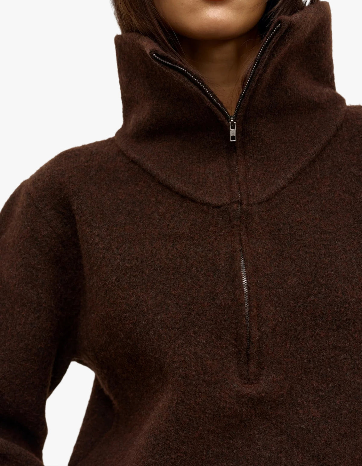 Riva Quarter Zip - Chocolate