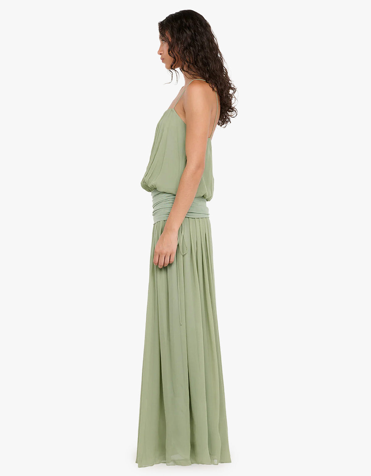 Camille Blouson Dress - Pistachio