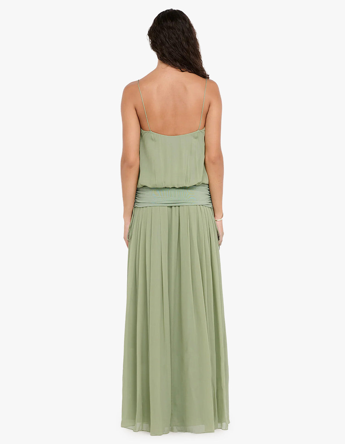 Camille Blouson Dress - Pistachio