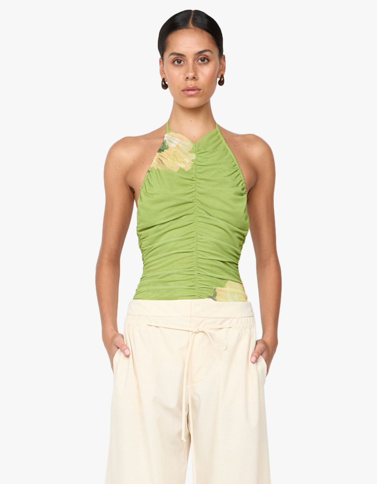 Citrina Halter Top - Aniya Floral