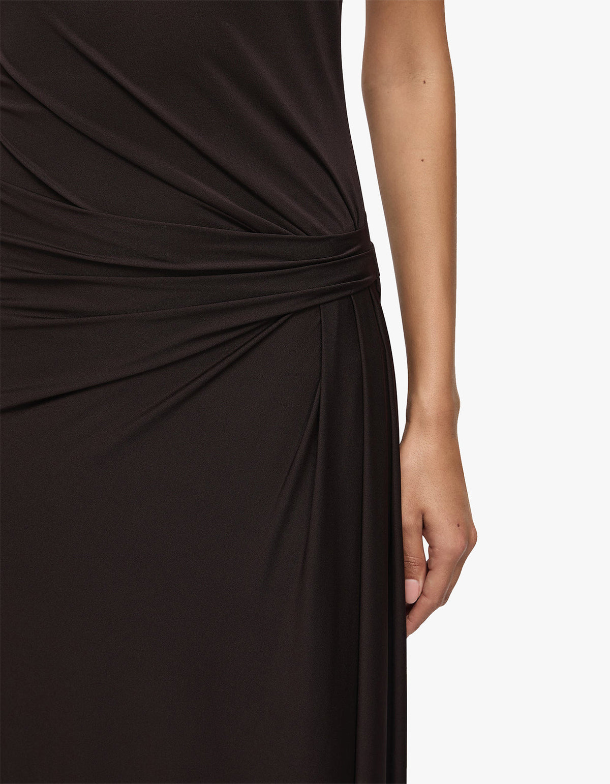 Court Halter Maxi Dress - Dark Chocolate