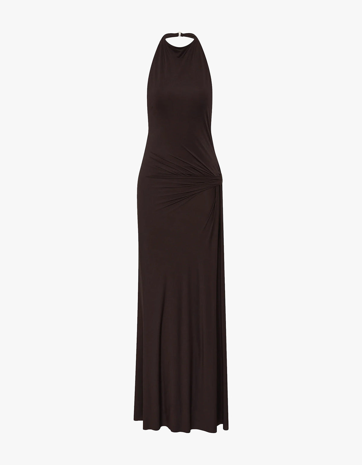 Court Halter Maxi Dress - Dark Chocolate