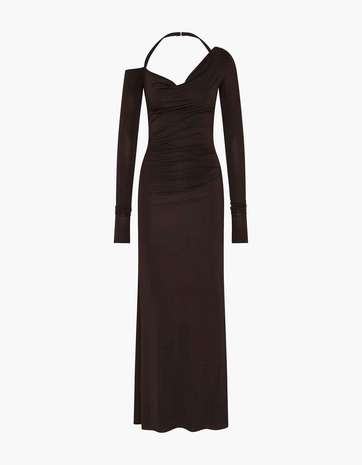 Court L/S Maxi Dress - Dark Chocolate