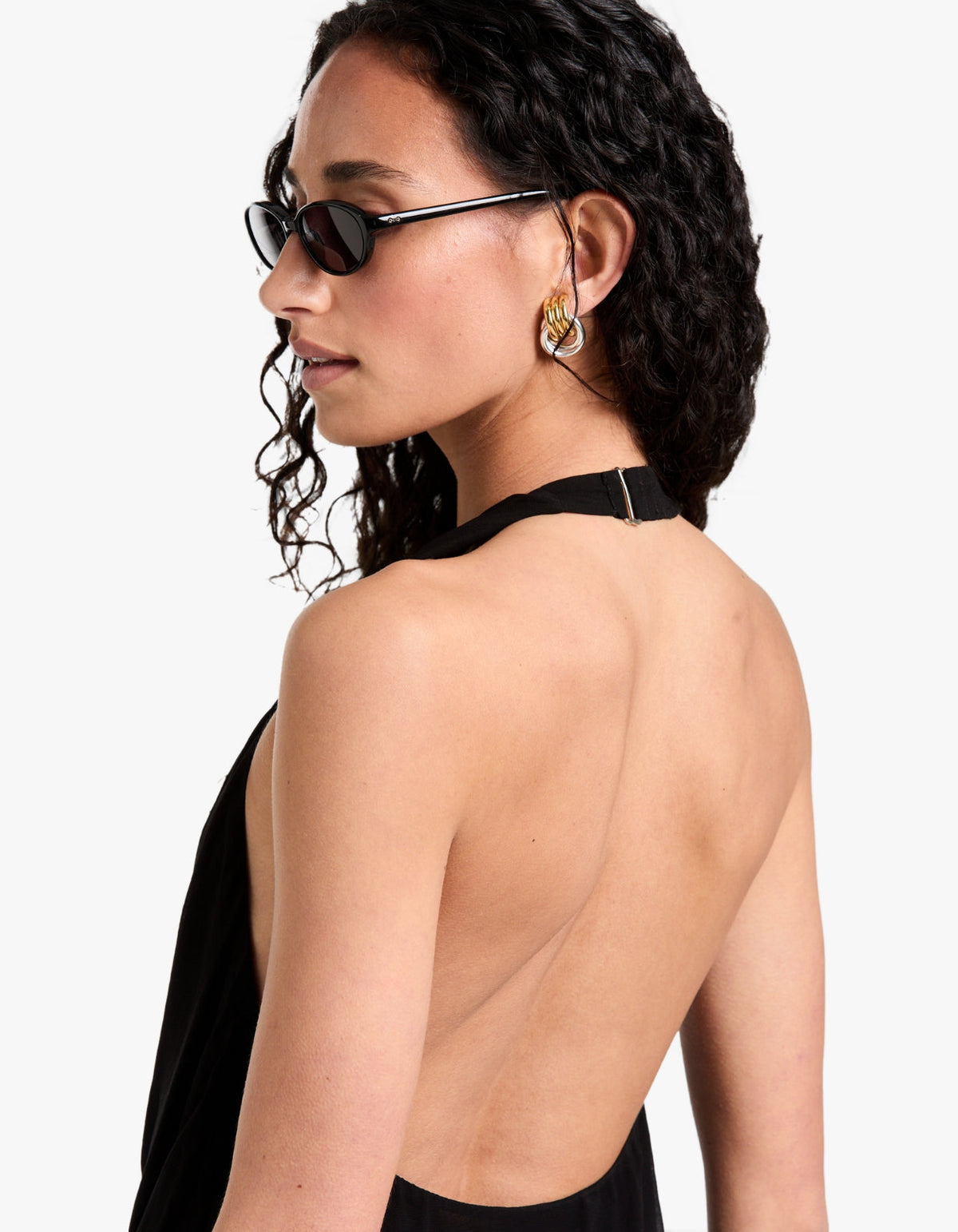 Jasmin V Maxi Dress - Black