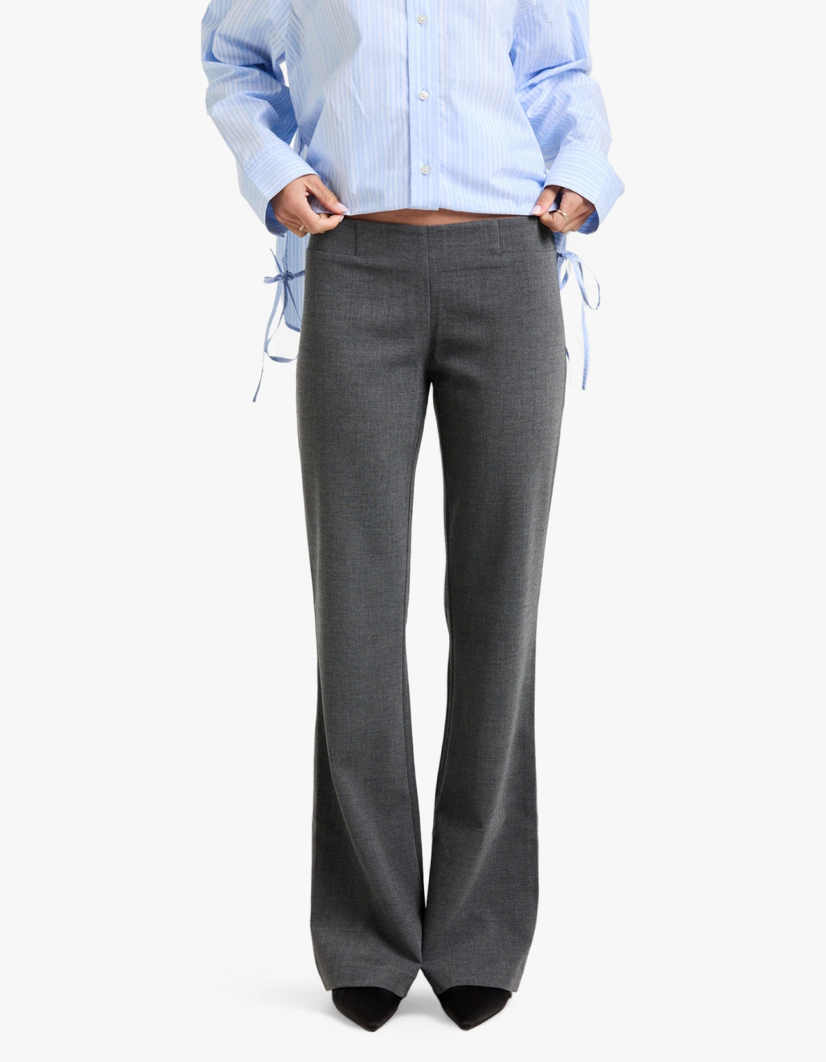 Estelle Slim Pant - Charcoal