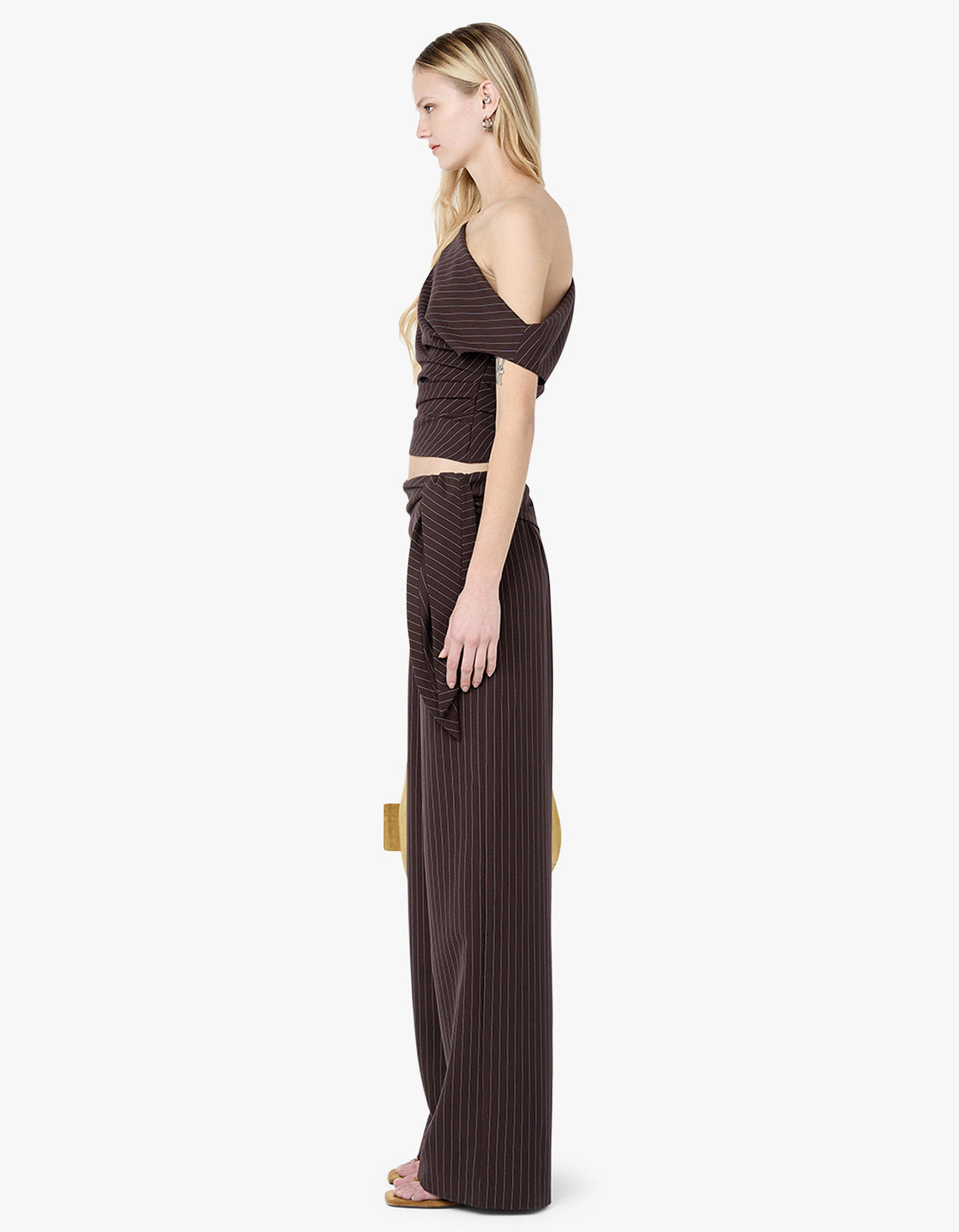 Andre Overlay Pant - Choc Pinstripe