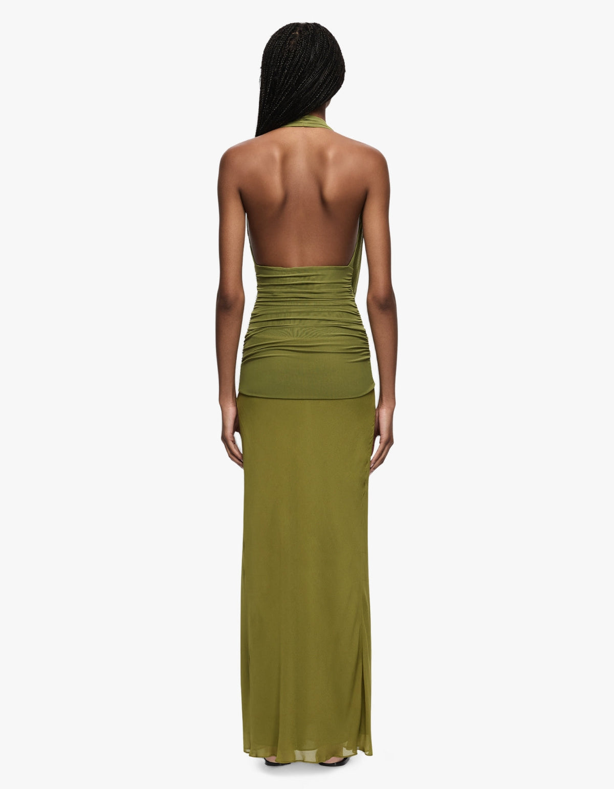 Cassis Drape Maxi Dress - Fern