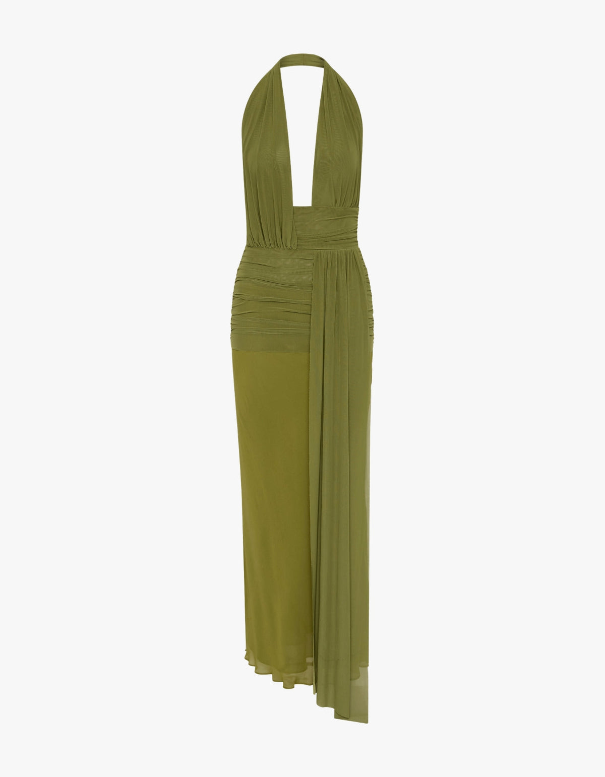 Cassis Drape Maxi Dress - Fern