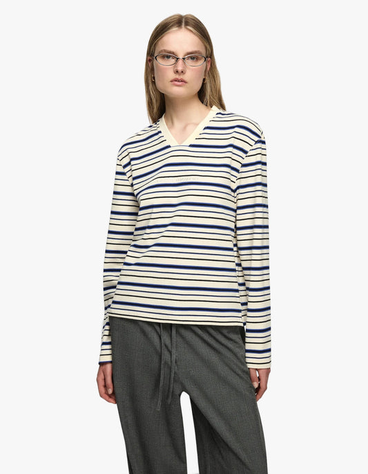 Valeria Top - White/Blue
