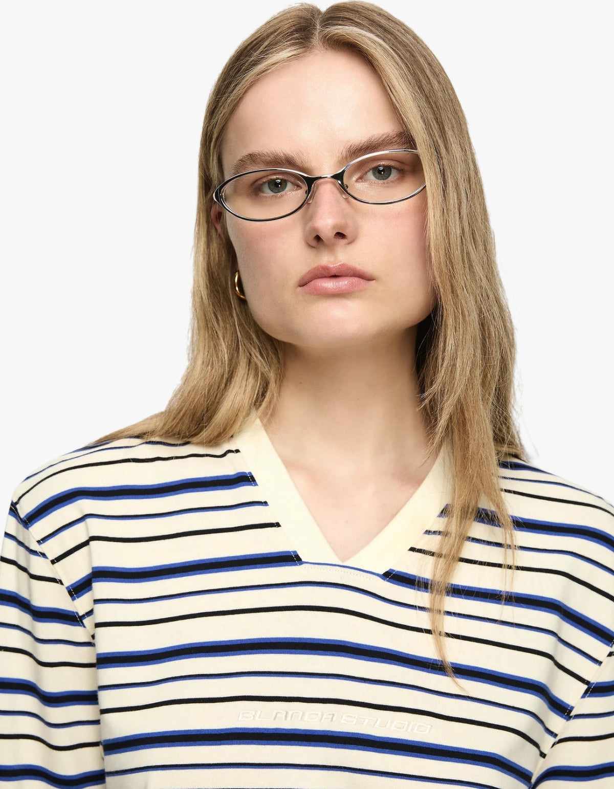 Valeria Top - White/Blue