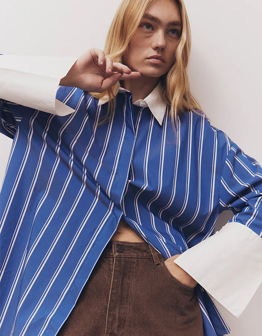 Opal Shirt - Blue/White