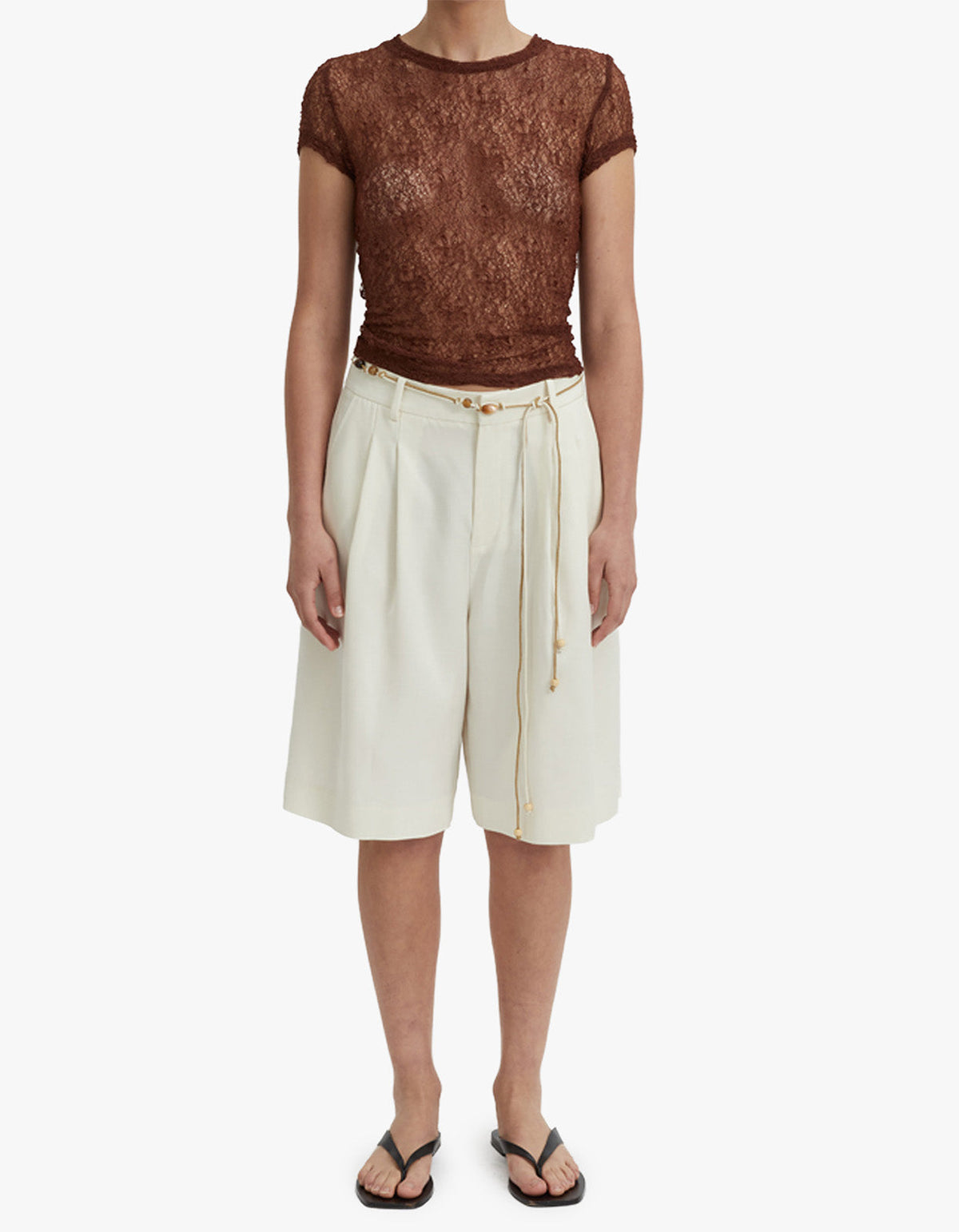 Riven Baby Tee - Brown