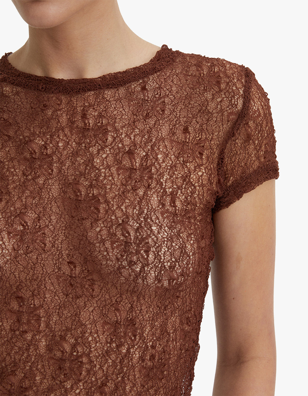 Riven Baby Tee - Brown