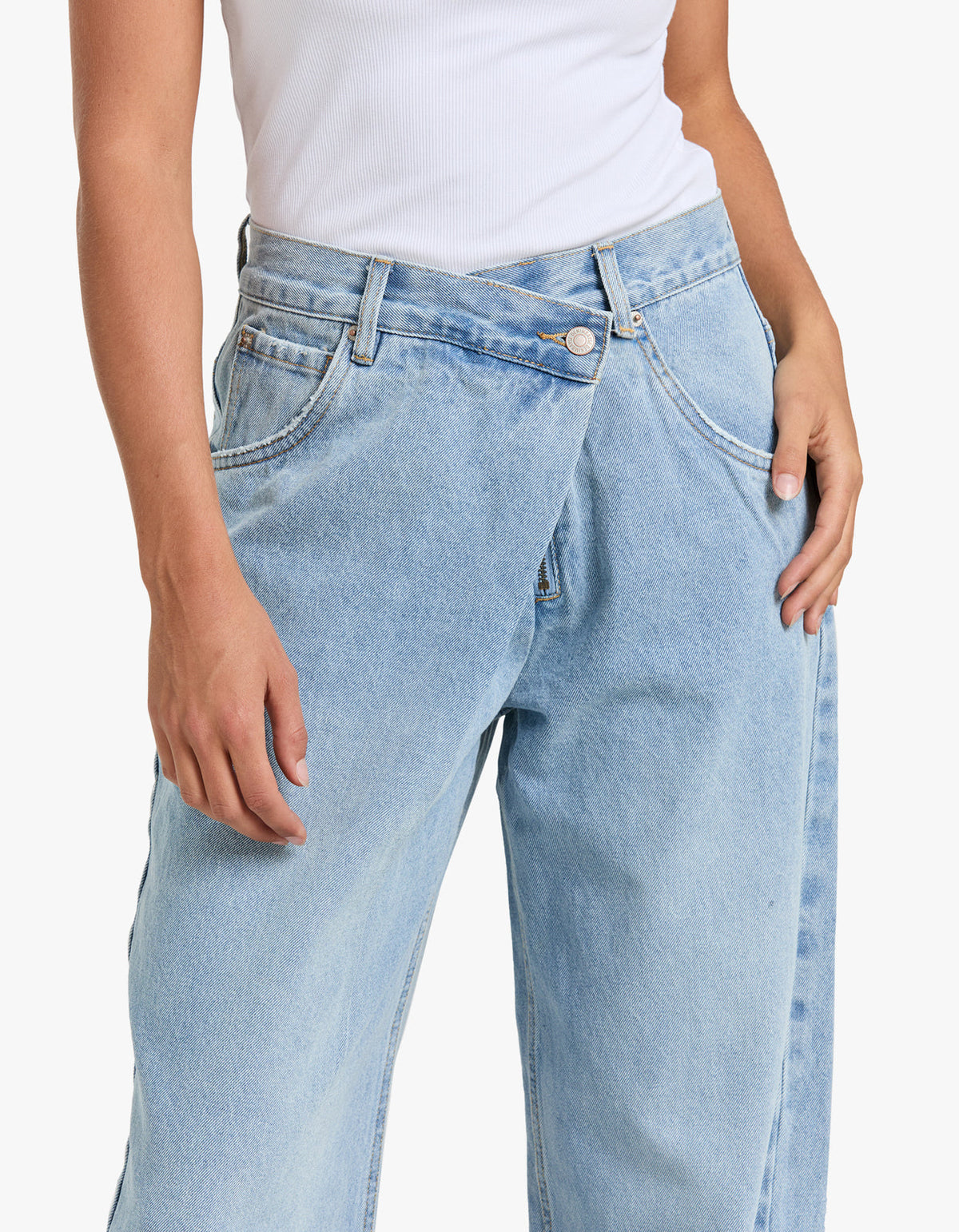 Palace Folded Waist Jean - Sunday Blue