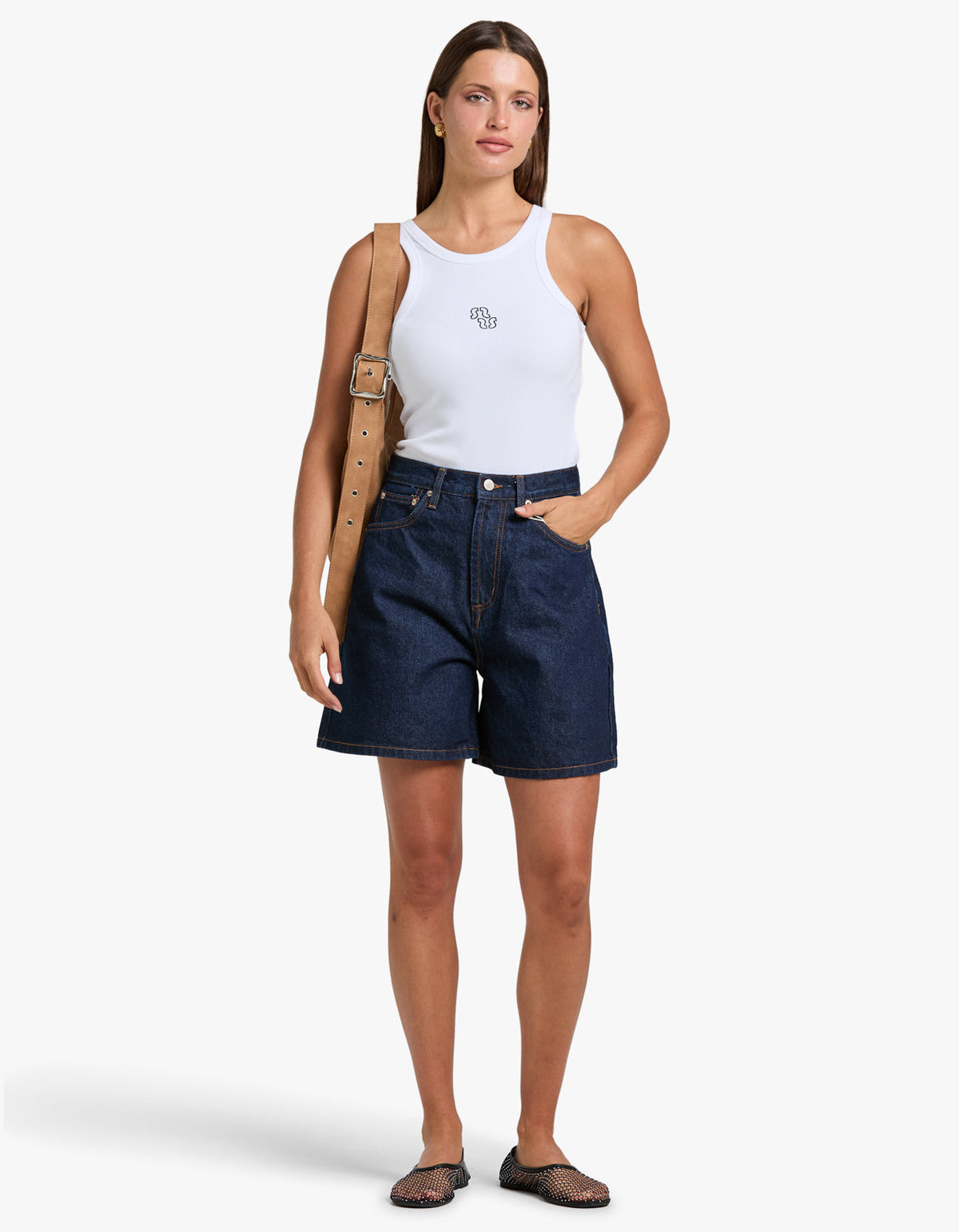 Saratoga High Rise Short - Dress Blue