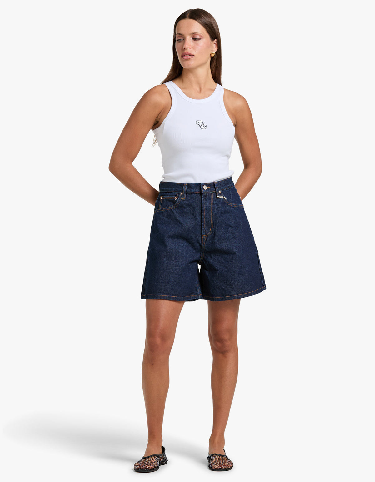 Saratoga High Rise Short - Dress Blue