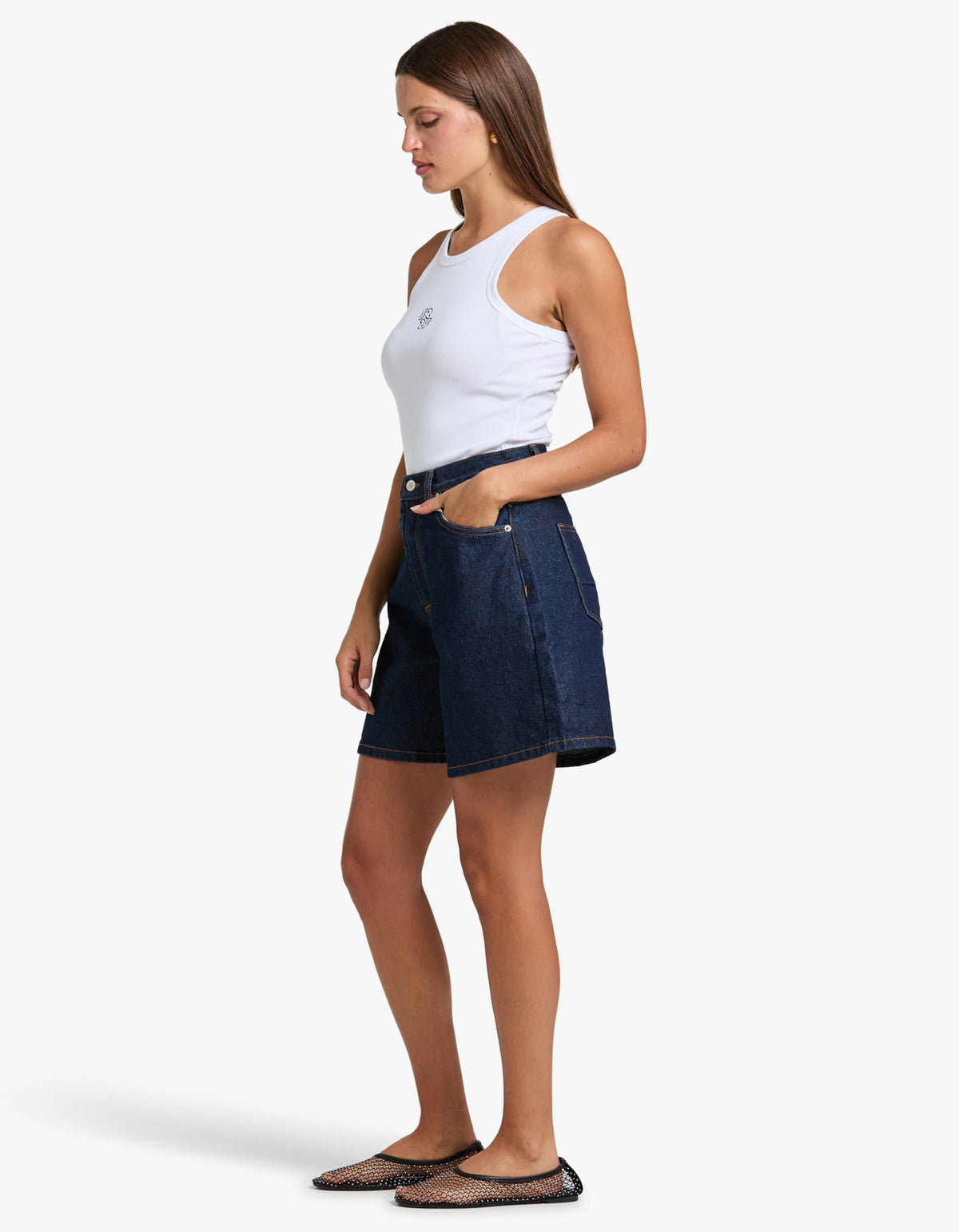 Saratoga High Rise Short - Dress Blue