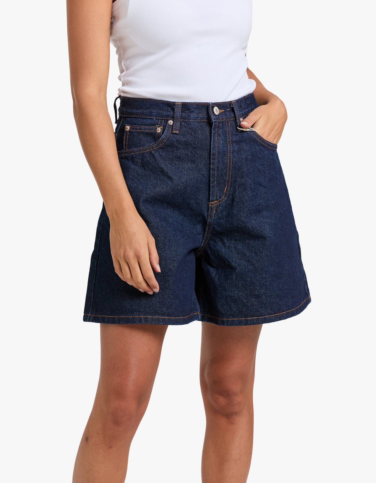 Saratoga High Rise Short - Dress Blue