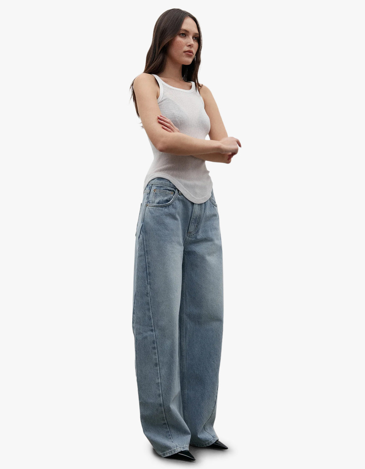 Brooklyn Barrel Leg Jean - Oakland Blue