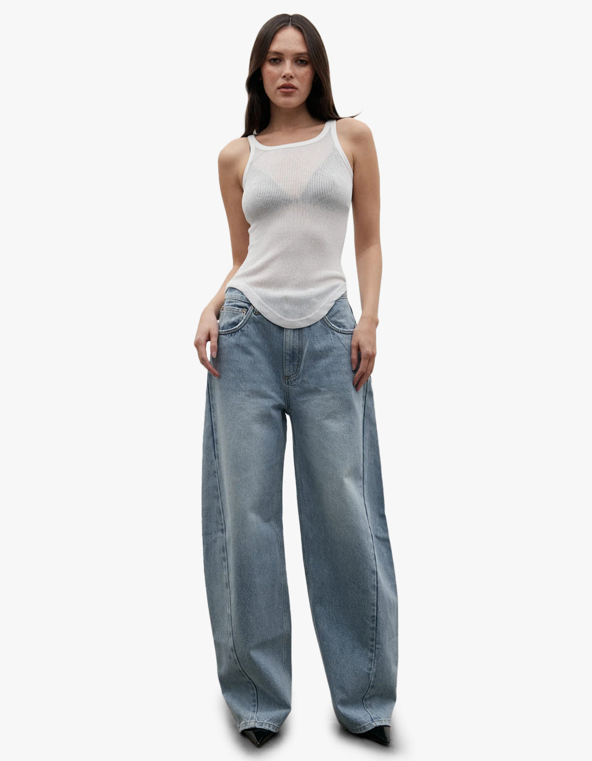Brooklyn Barrel Leg Jean - Oakland Blue