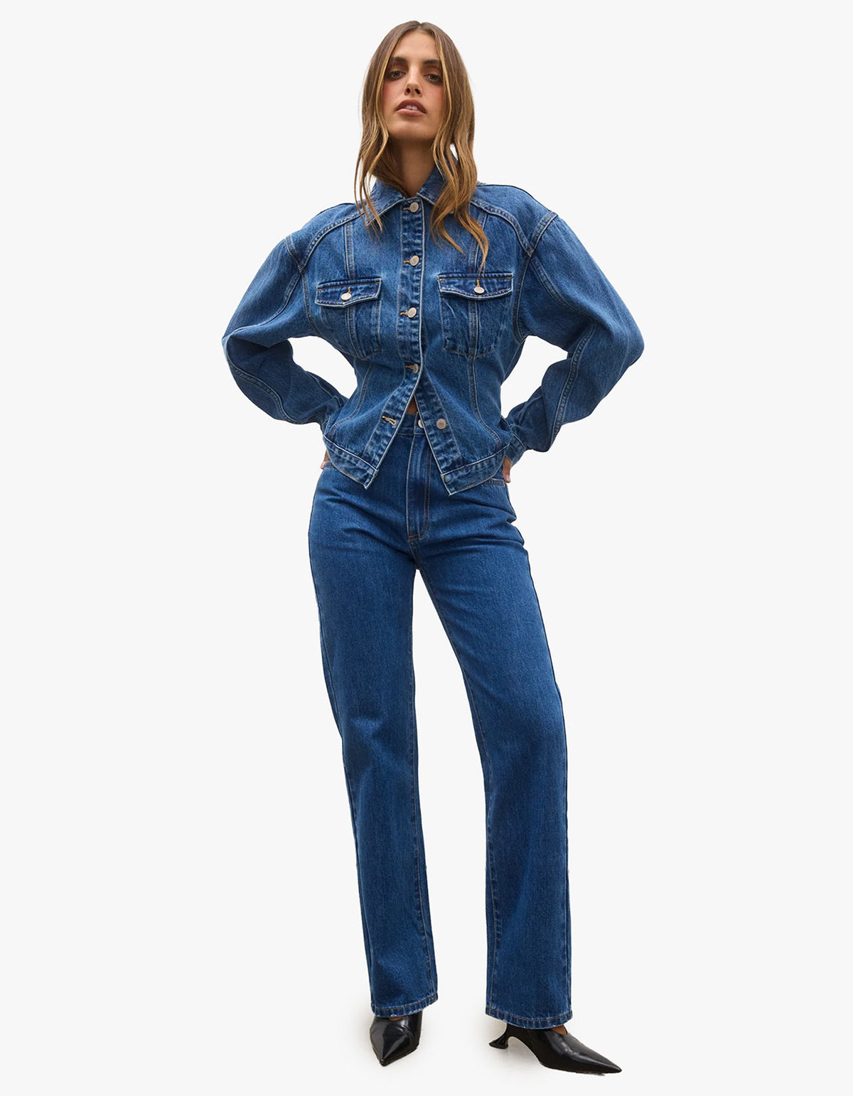 Heidi High Waisted Jeans - Denver Blue