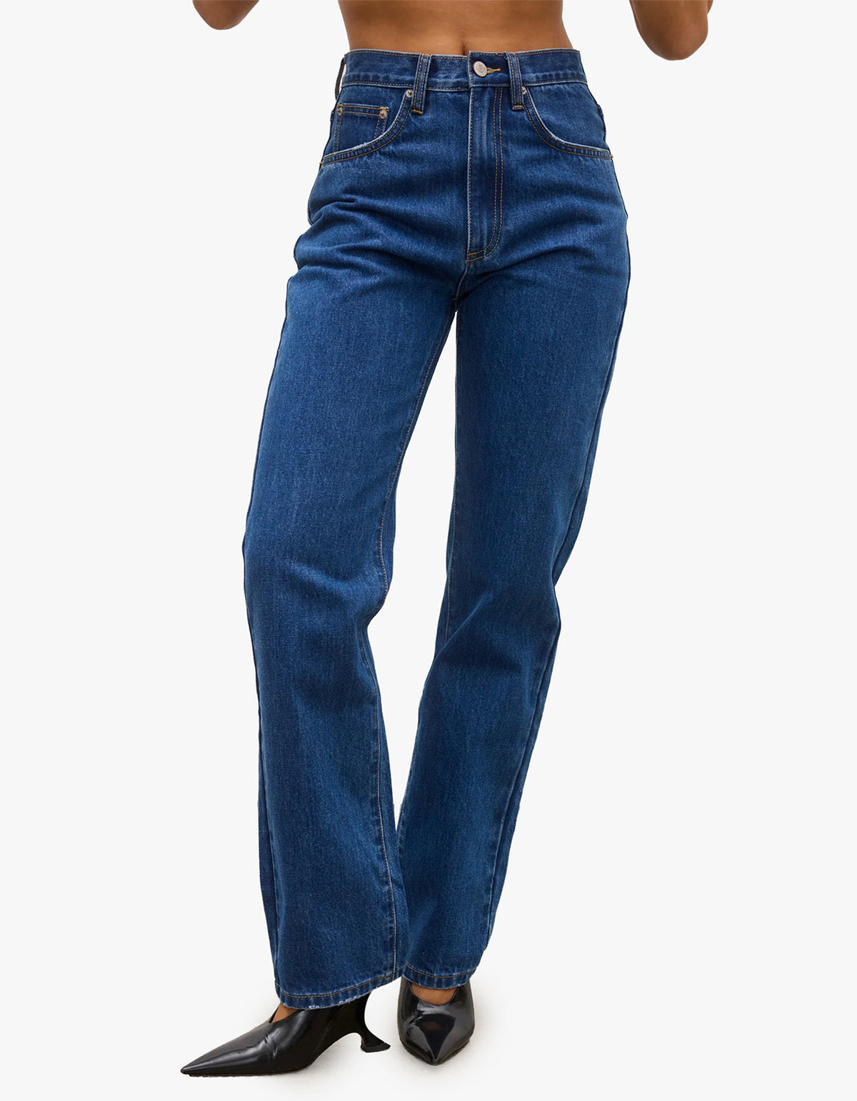 Heidi High Waisted Jeans - Denver Blue