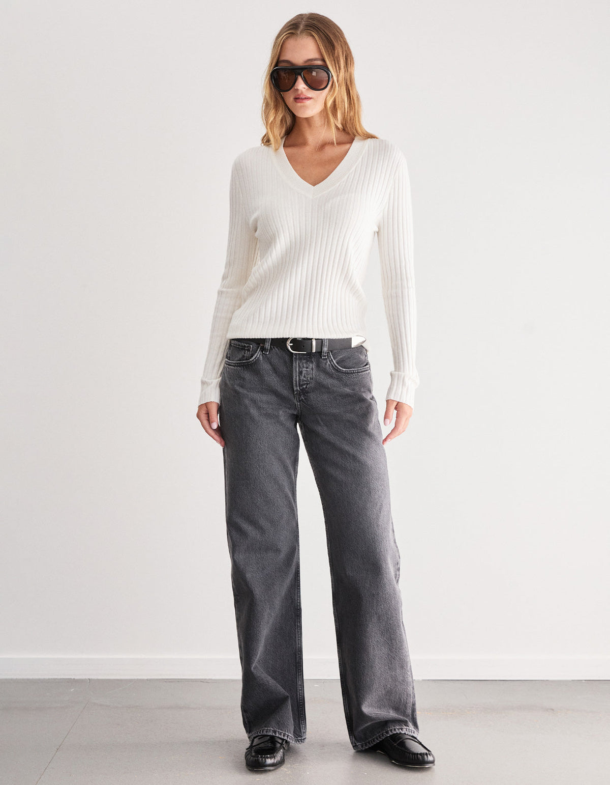 Bailey V-Neck Knit - Ivory
