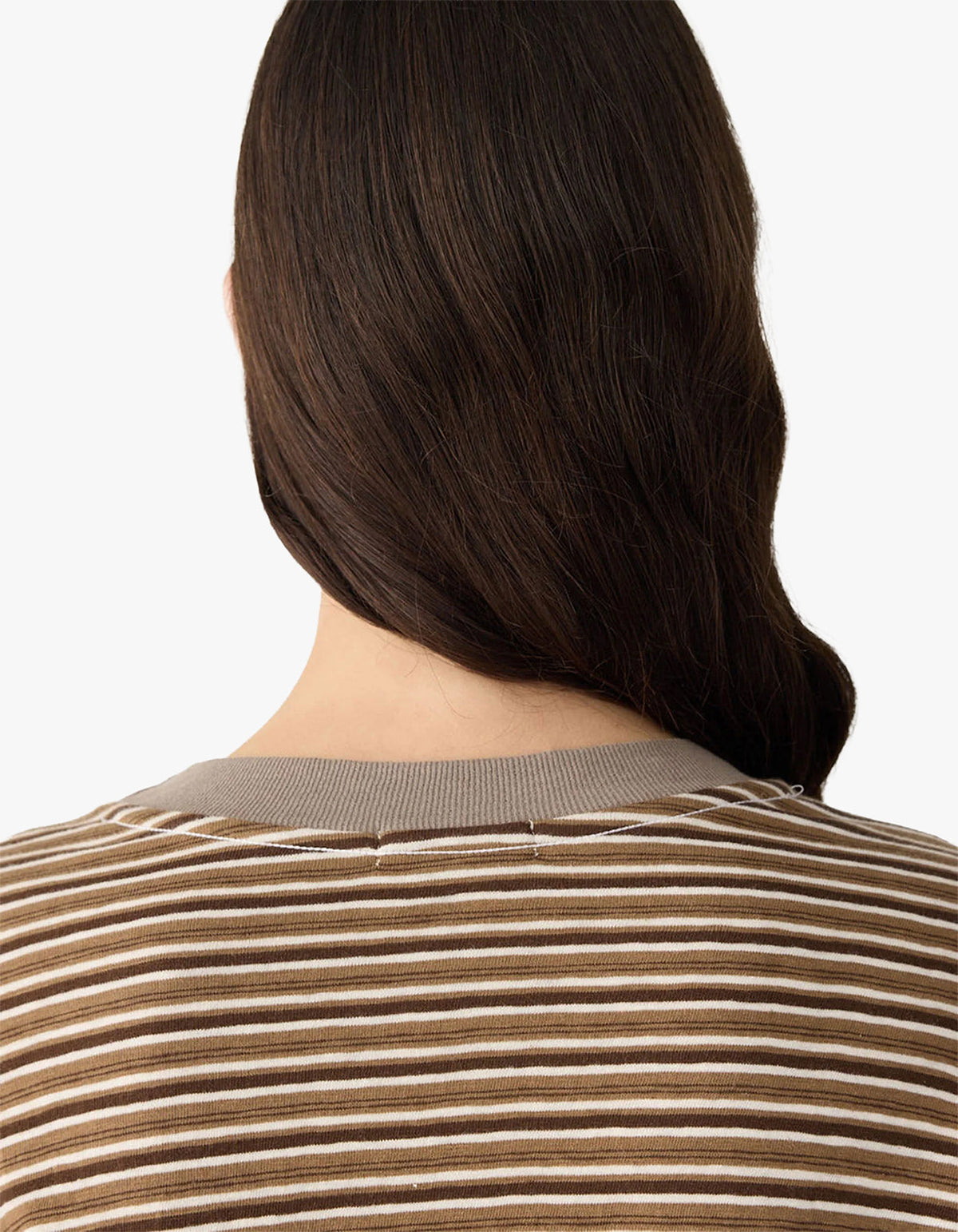 Slouch L/S Sweat - Brown Stripe/Taupe