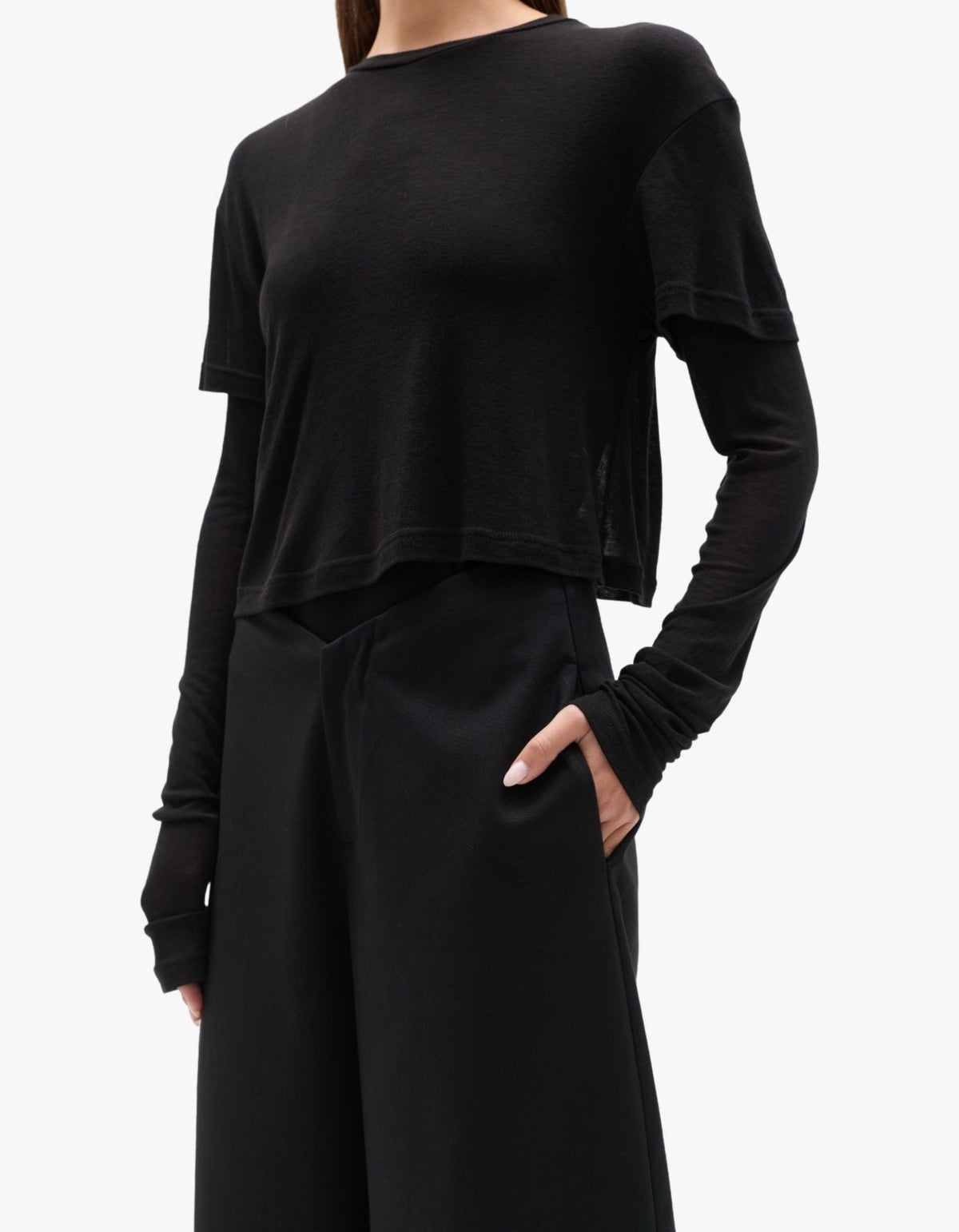 Calenia Two In One Top - Black