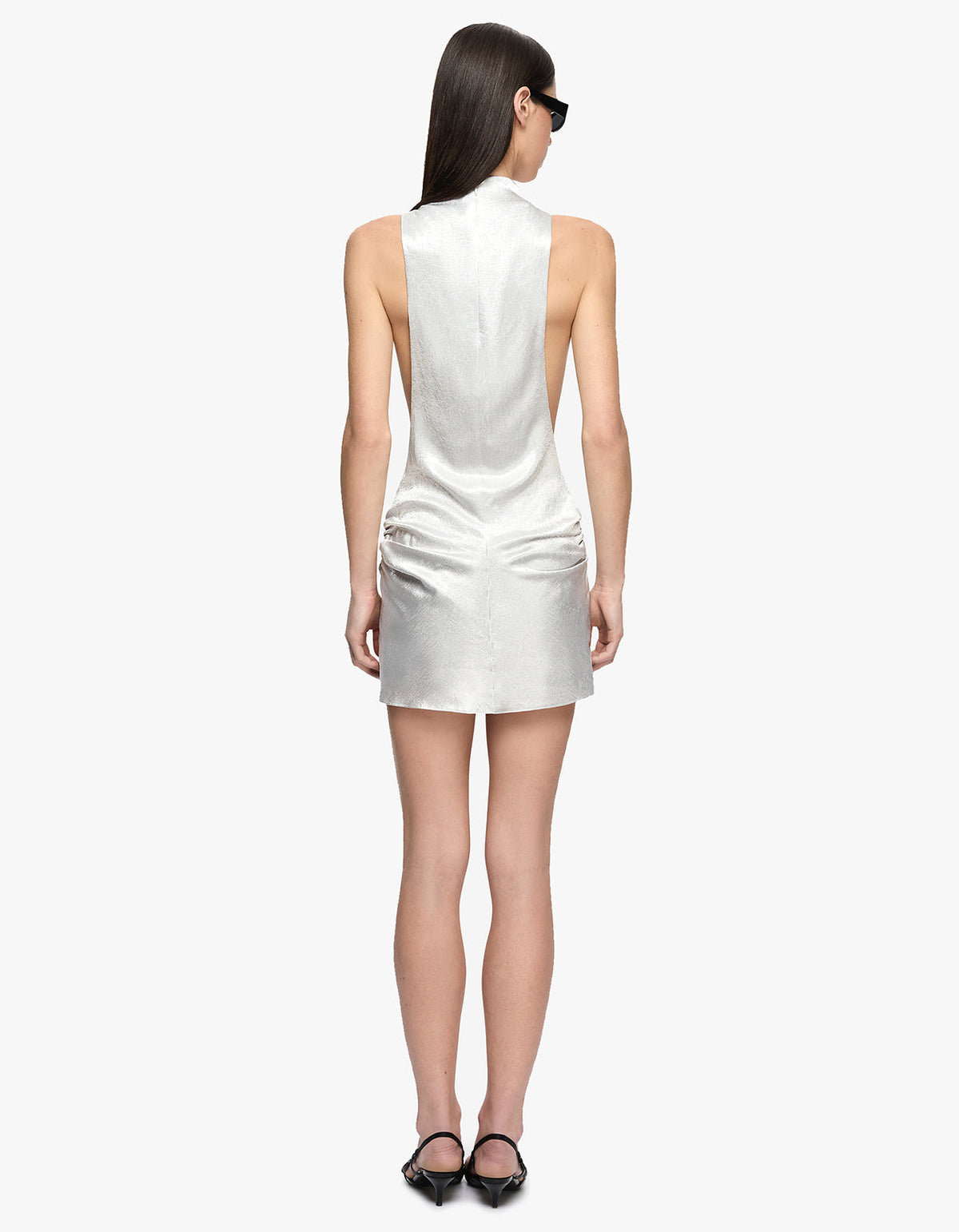 Juna High Neck Mini Dress - Silver