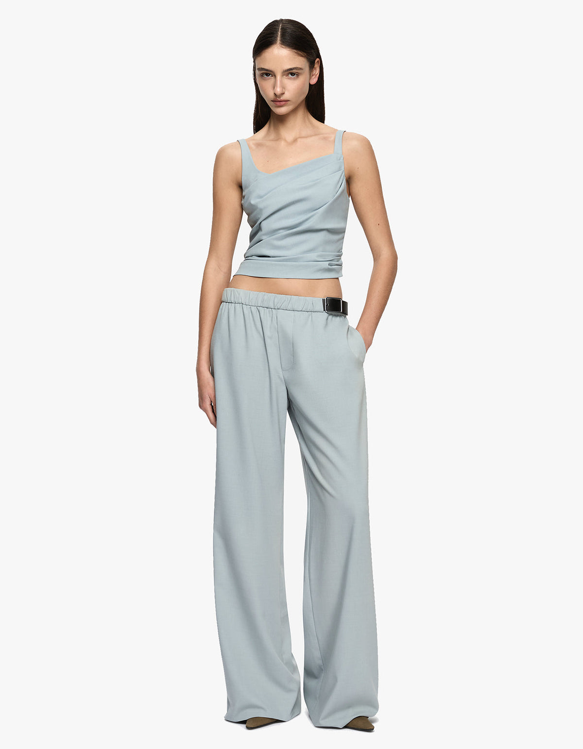 Selina Asym Top - Stone Blue