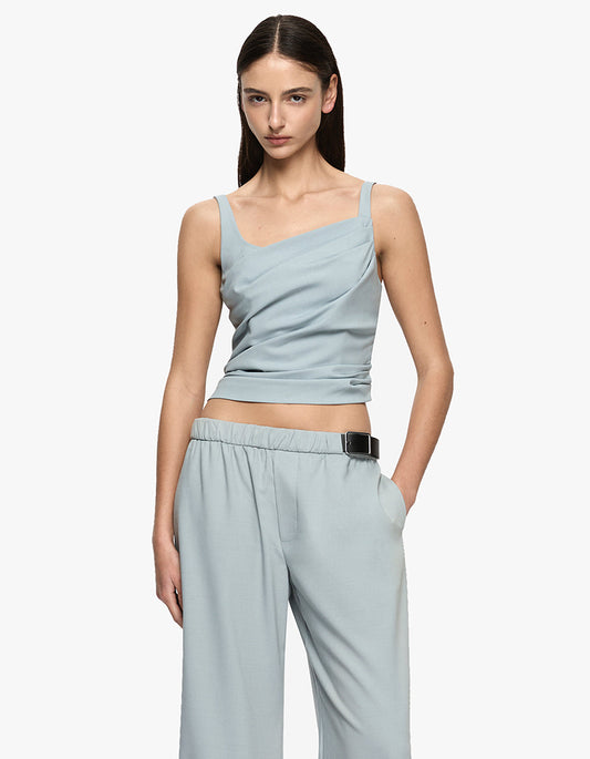 Selina Asym Top - Stone Blue