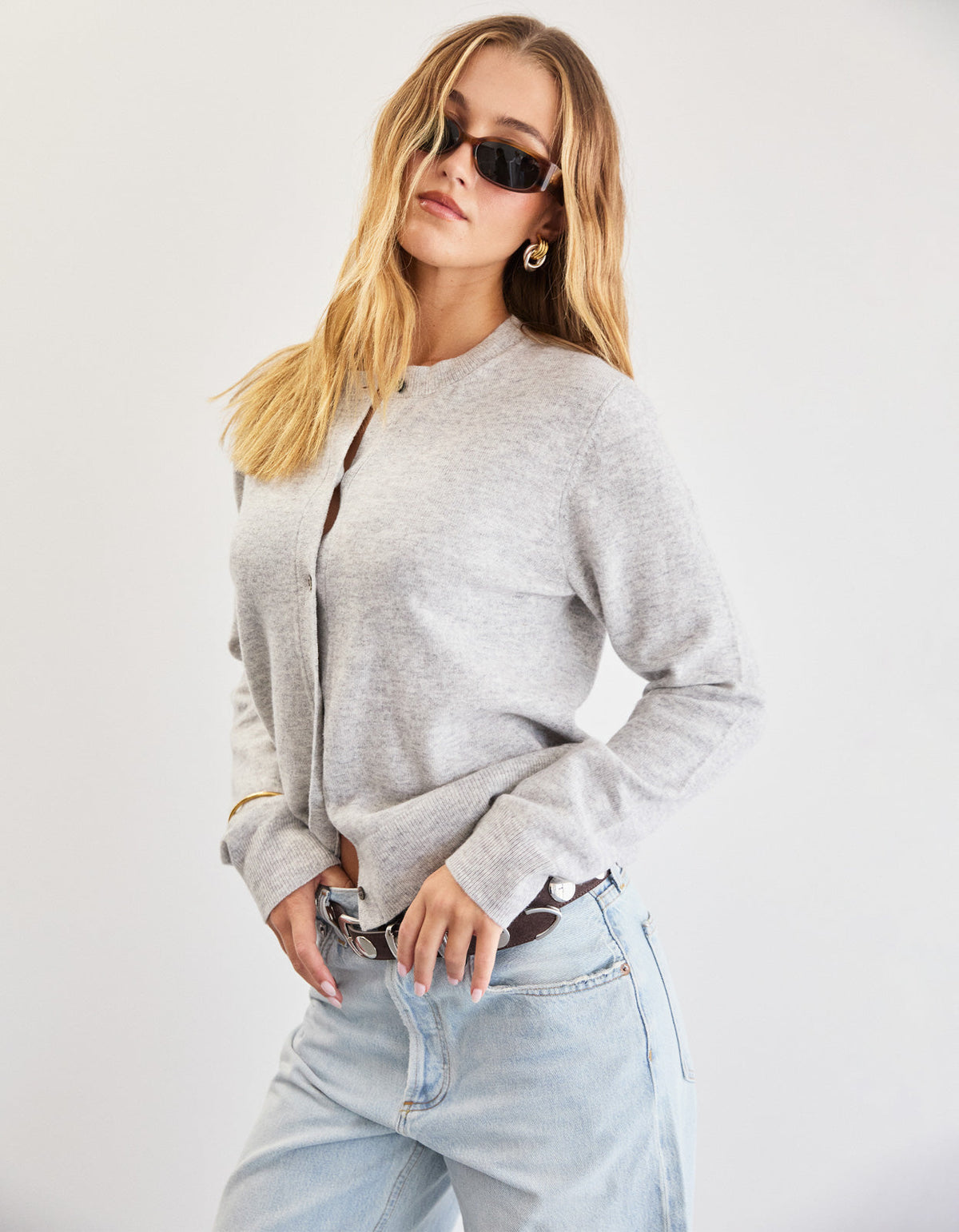 Blair Wool Cardigan - Grey